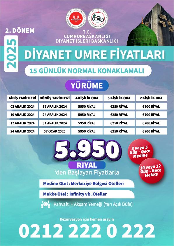 umre tur fiyatları - diyanet umre fiyatları 15 günlük - diyanet umre fiyatları konya